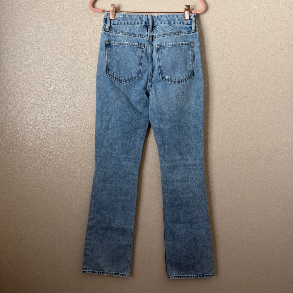 Frame Jeans Size 23 Le Super High Mini Boot Rossum 1Year Light Wash Denim Cotton - Picture 8 of 12
